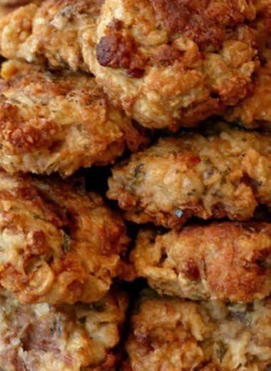 Crispy Chicken Fried Steak Bites served with dipping sauce on a plate