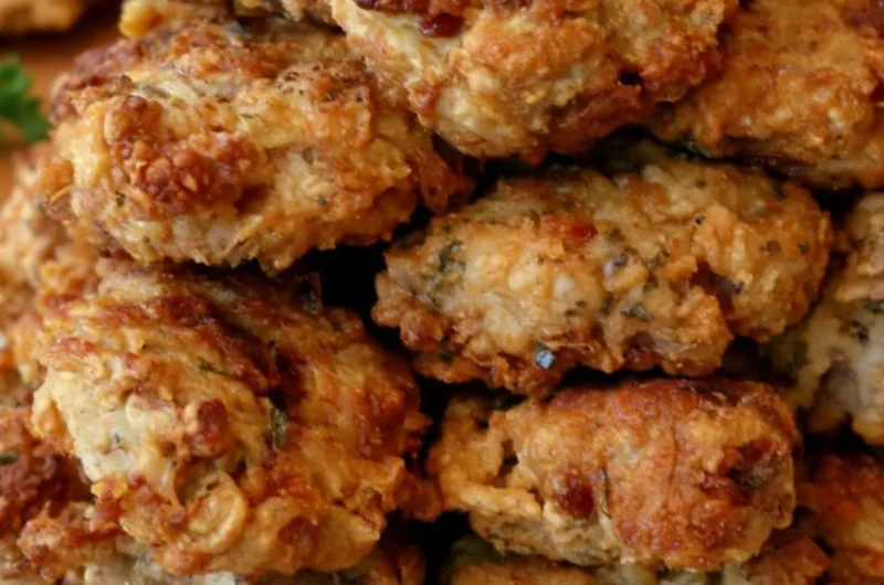 Crispy Chicken Fried Steak Bites served with dipping sauce on a plate