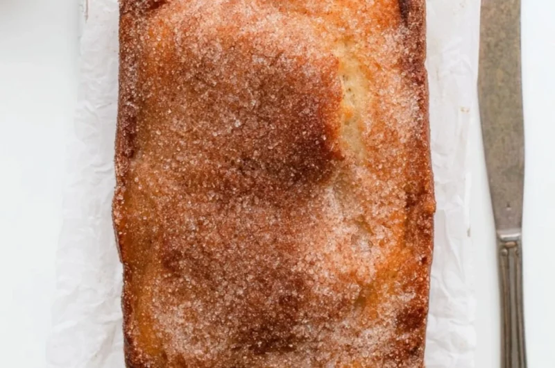 Delicious cinnamon sugar donut bread fresh out of the oven