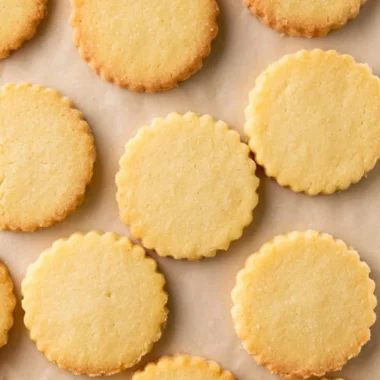 Delicious classic shortbread cookies served with coffee and tea