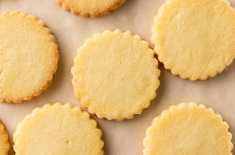 Delicious classic shortbread cookies served with coffee and tea