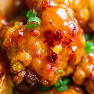 Cozy Asian sweet chili chicken served with colorful vegetables and rice