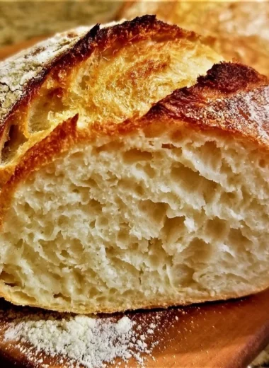 Cozy no knead gluten free bread loaves on a rustic wooden table