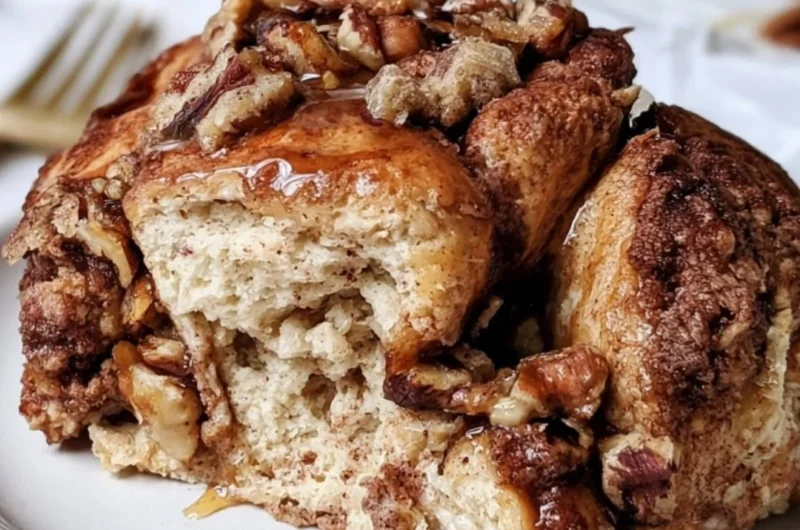 Delicious high protein, no sugar monkey bread served on a plate