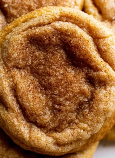 Deliciously spiced Pumpkin Snickerdoodle Cookies on a plate