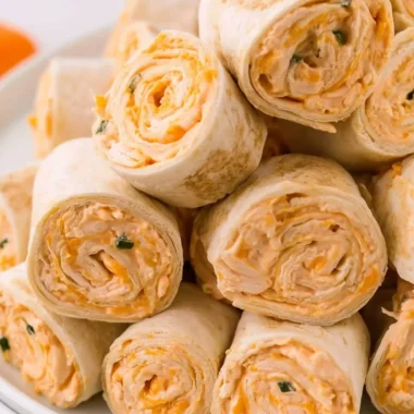 Delicious Buffalo Chicken Pinwheels, perfect for parties and appetizers.