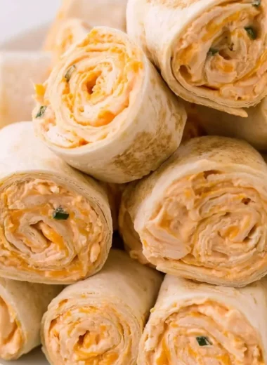 Delicious Buffalo Chicken Pinwheels, perfect for parties and appetizers.
