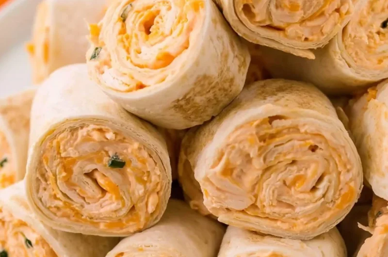 Delicious Buffalo Chicken Pinwheels, perfect for parties and appetizers.