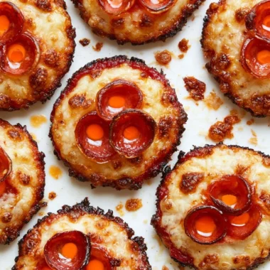 Delicious cheesy pizza bites made with three simple ingredients, perfect for snacking.